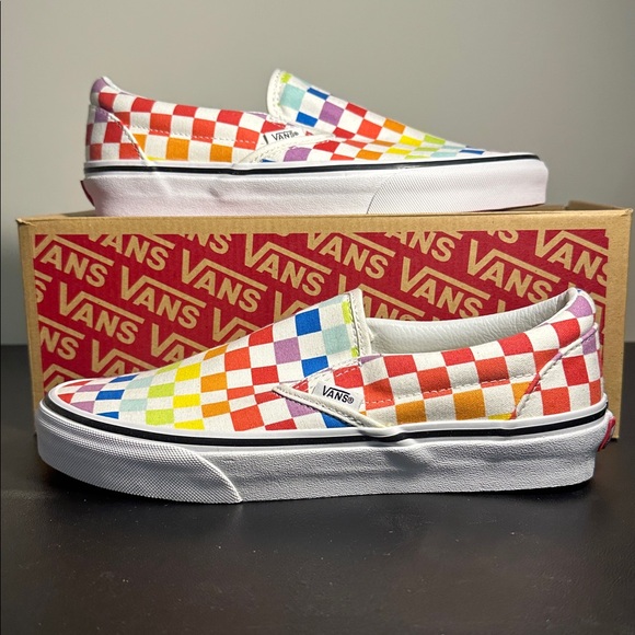 Vans Shoes - Vans Rainbow Checkerboard Shoes